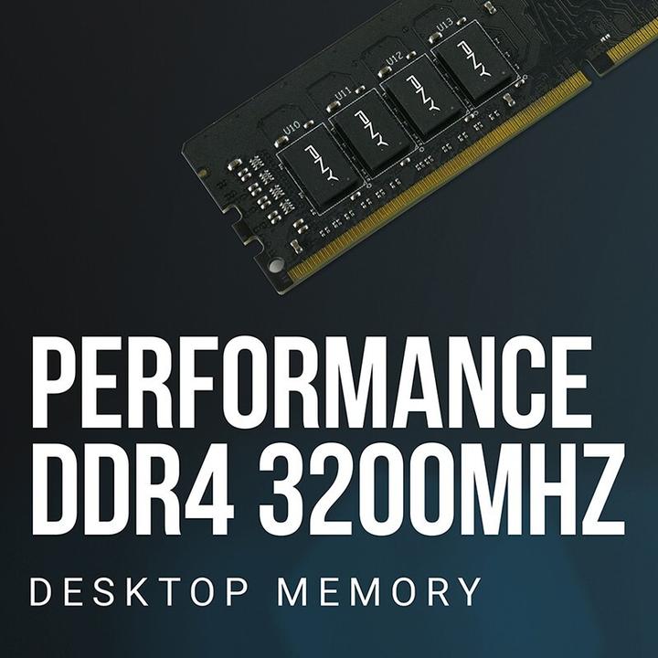 Produktbild PNY MD16GSD43200-TB, 16 GB, 1 x 16 GB, DDR4, 3200 MHz, 288-pin DIMM (1 x 16GB, 3200 MHz, DDR4-RAM, DIMM)