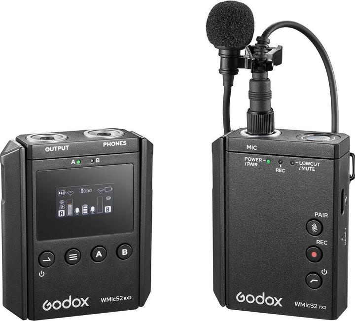 Immagine prodotto Godox WMicS2 Kit 1 Sistema microfonico wireless UHF