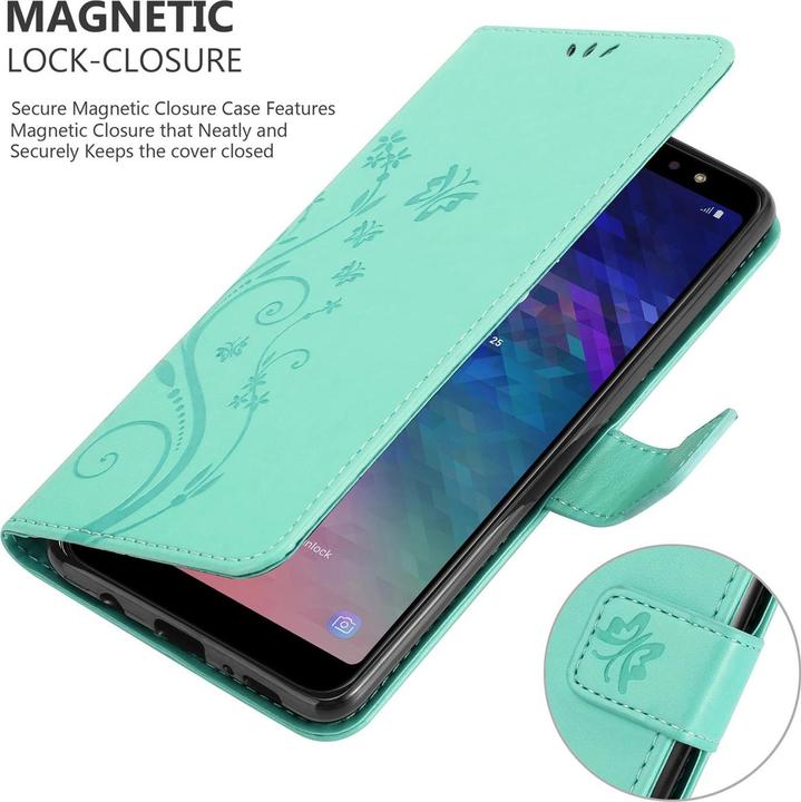 Image du produit Cadorabo Couverture du livre de fleurs (Samsung Galaxy A6+)