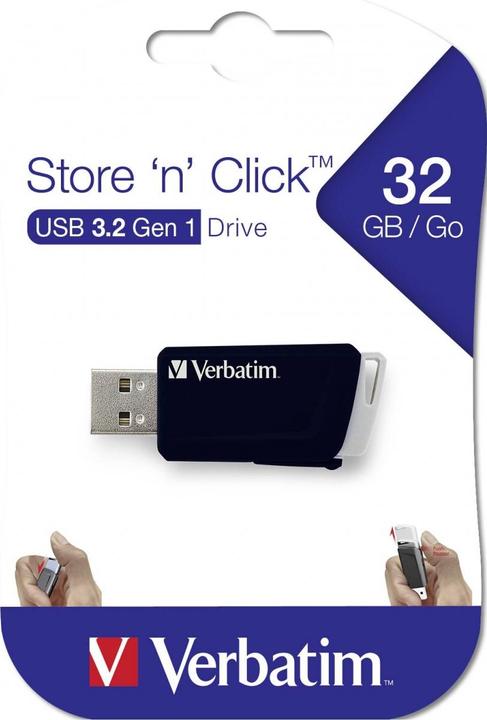 Immagine prodotto Verbatim Store n Click 32GB USB 3.2 Gen 1 (32 GB, USB-A, USB 3.1)
