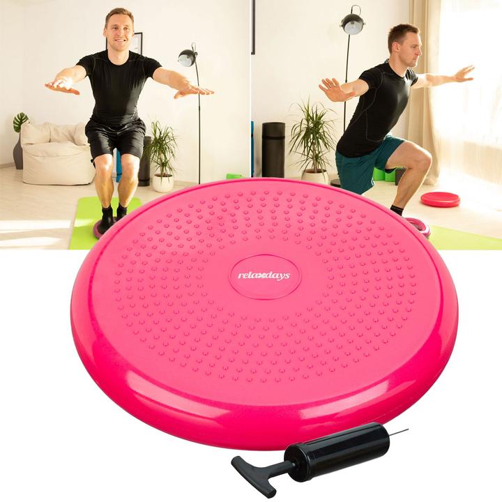 Actual product image Relaxdays 33 cm Balance Disc with Air Pump