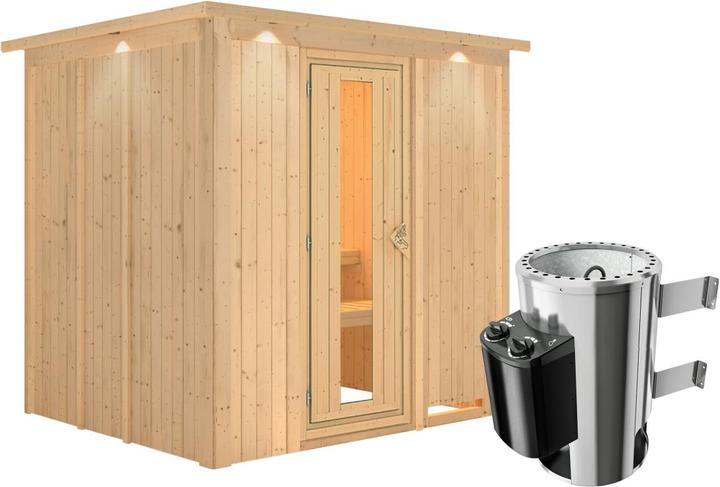 Gedämmte Holztür mit Isolierglas