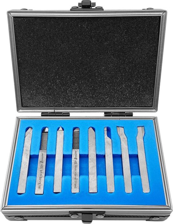 Immagine prodotto Paulimot Set di utensili per tornitura in HSS da 8 pezzi, 6 x 6 mm (6 mm)