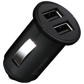 Transcend TS-DPL3 - Auto Power Supply - 2.4 A - 2 output ports (2 x USB) (Built-in display)