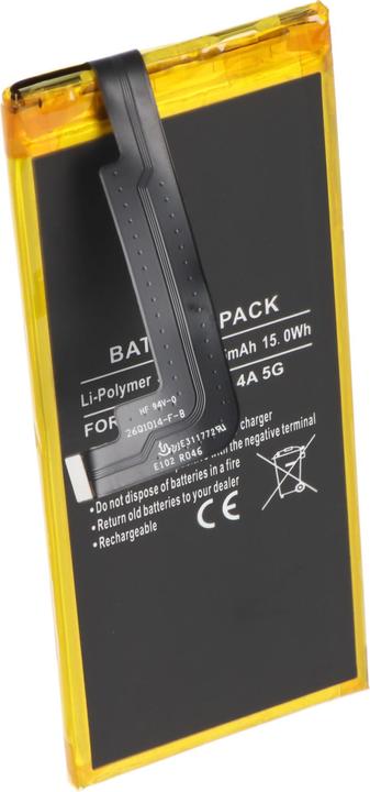 Produktbild AccuCell Akku passend für Google Pixel 4A 5G, Li-Polymer, 3,87V, 3885mAh, 15,0Wh