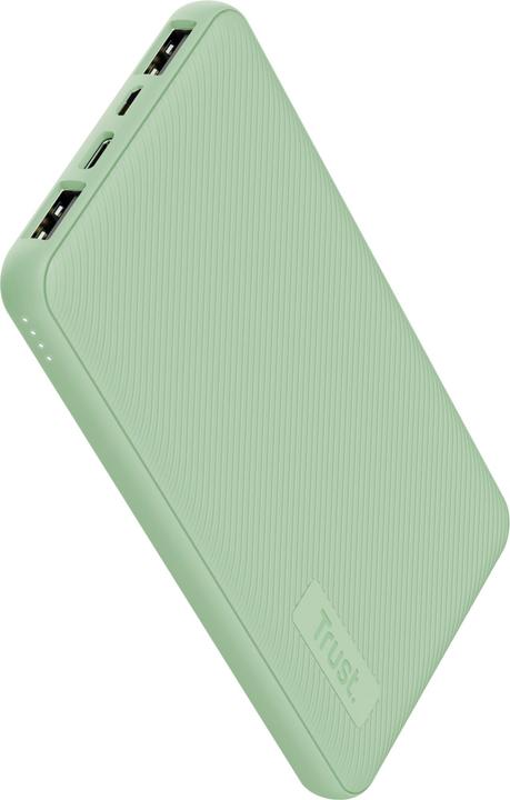 Produktbild Trust POWER BANK USB 10000MAH/PRIMO GREEN 25029 (10000 mAh, 15 W, 37 Wh)