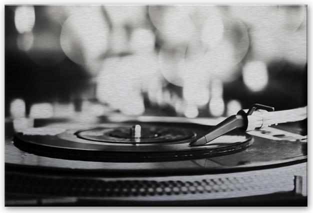 Image du produit Trenddeko Disque vinyle sur platines (100 x 70 cm)