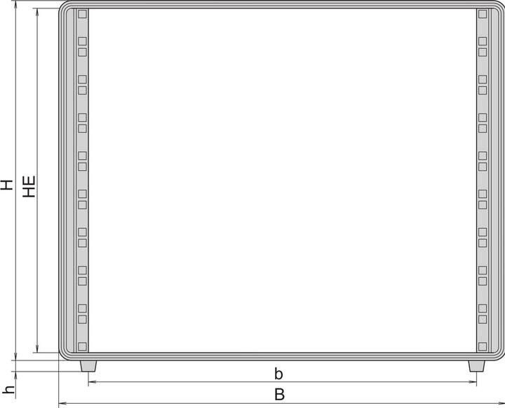 Produktbild Schroff 19"-Gehäuse 12 HE, Aluminium - COMPTEC GEHAEUSE 12HE 400T (12 HE, 19 Zoll Rack)