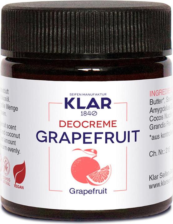 Actual product image Klar Grapefruit deodorant cream (30 ml)