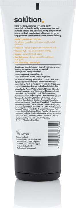 Actual product image The Solution Vitamin C Brightening Body Lotion (Body lotion, 200 ml)