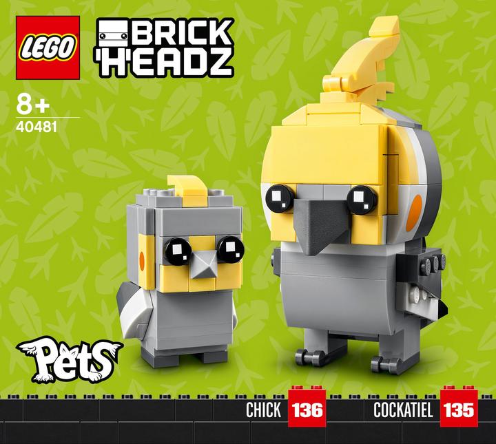 Actual product image LEGO BrickHeadz - Cockatiel (40481, LEGO Brickheadz)