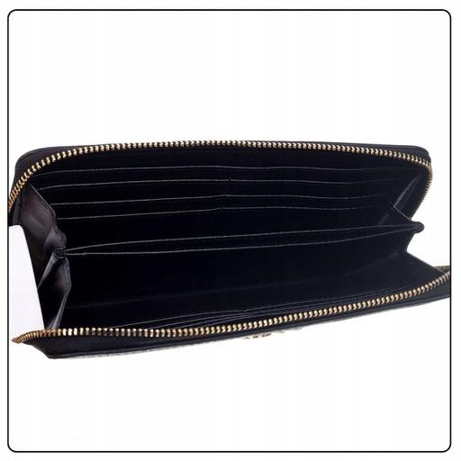 Actual product image Calvin Klein Ladies RE-LOCK SLIM Z/A WALLET LG Travel Accessories- Triple Fold Wallet, Black