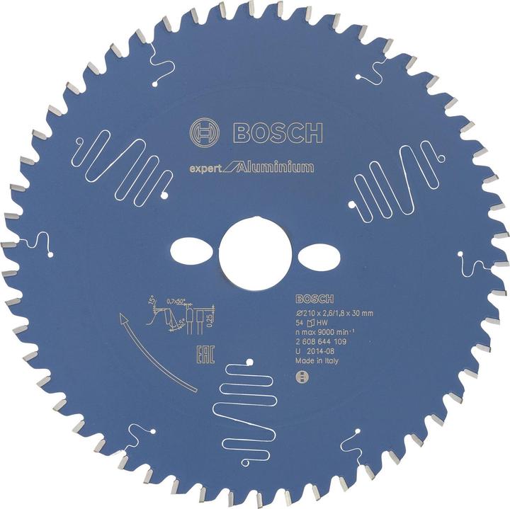 Immagine prodotto Bosch Professional Zubehör Lama circolare Expert per alluminio, 210 x 30 x 2,6 mm, 54