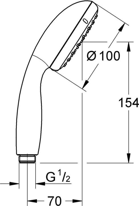 Image du produit Grohe Douchette à main Tempesta 100 (2 Types de jets, 16.50 l/min)