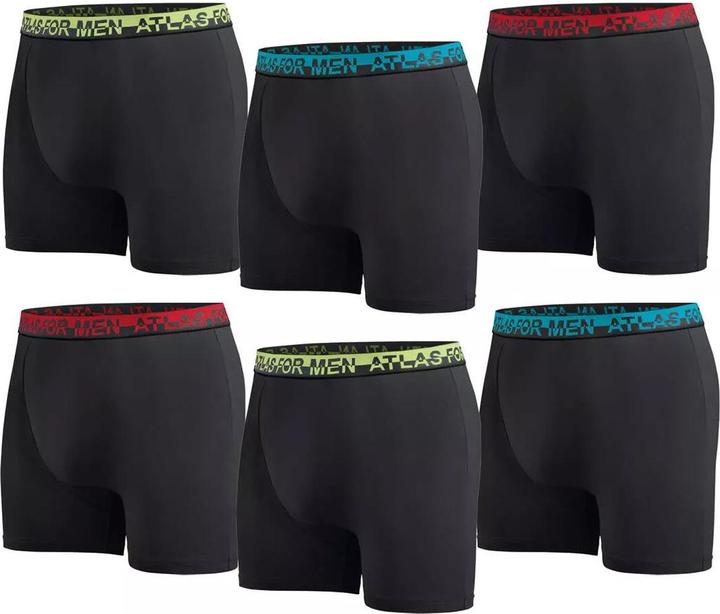 Actual product image Atlas For Men Mens Plain Stretch Boxer Shorts (Pack of 6) (6XL, pack of 6)