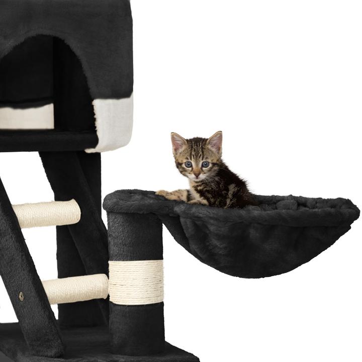Actual product image tectake Cat Tree Hansi (260 cm, White, Black)