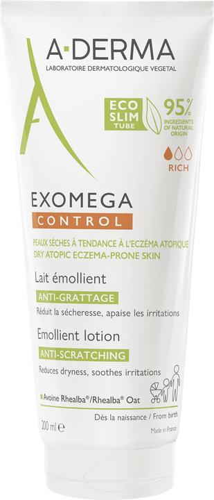 Actual product image A-Derma Exomega Control Mleczko Emolient, 200 ml (Body milk, 200 ml)