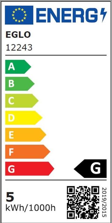 Etichetta energetica EGLO Illuminante (E27, 4.90 W, 360 lm, 1 x, G)