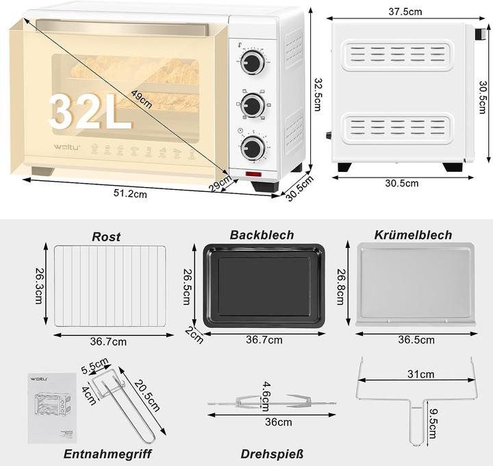 Produktbild Woltu 32 Liter, Weiss