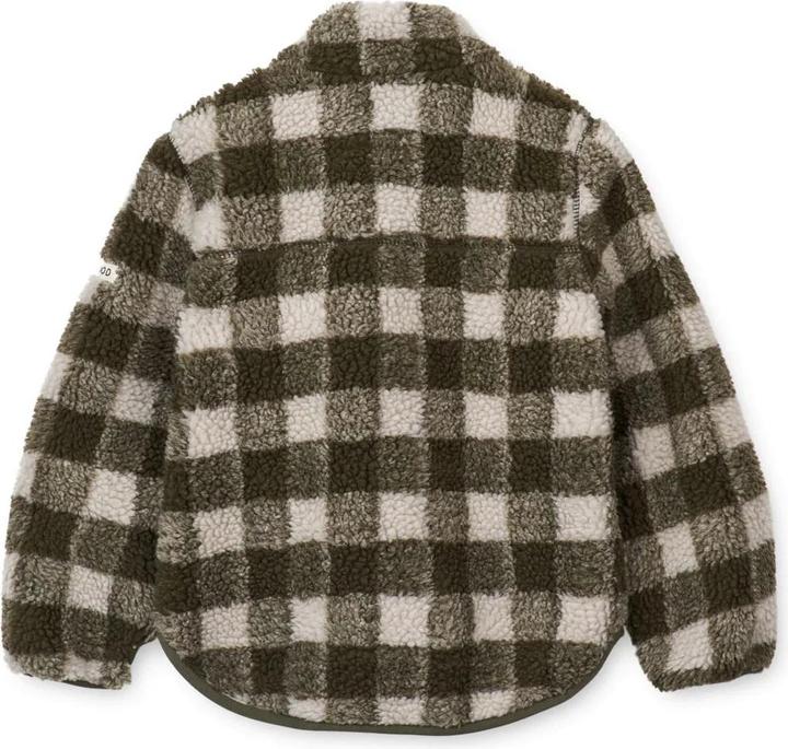 Liewood Fleecejacke Nolan Check Army Brown / Dark Sandy (128)