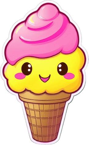 Produktbild Bügelbilder Bügelbild Cute Kawaii Glace