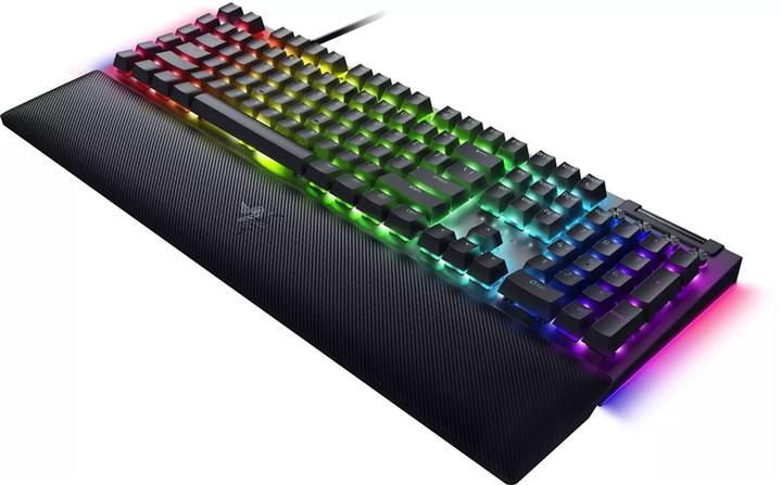 Actual product image Razer BlackWidow V4 Mechanical Gaming Keyboard, Yellow Switch, US Layout, Wired, Black (US, Cable)