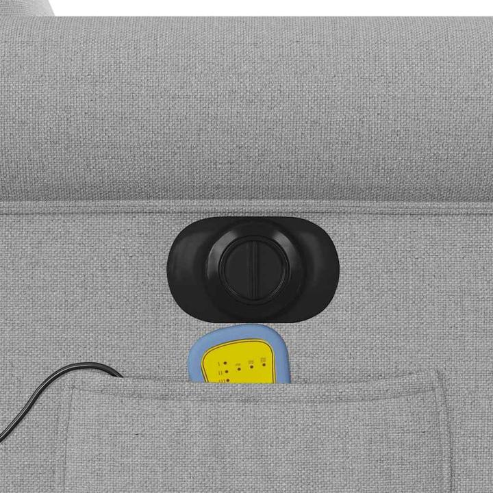Actual product image VidaXL Massage chair electric cloud grey fabric