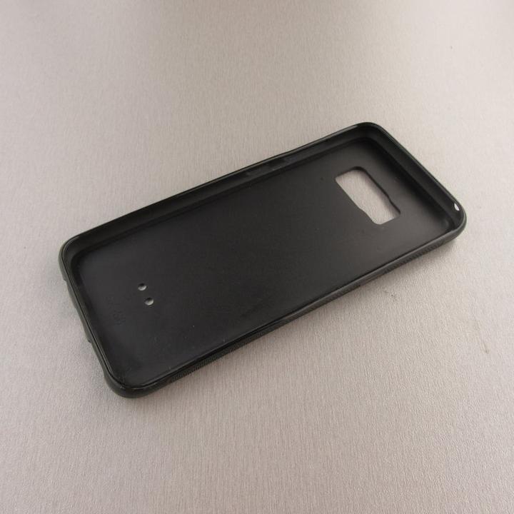 Produktbild PhoneLook Hülle Silikon schwarz Palm trees gold stripes (Samsung Galaxy S8+)