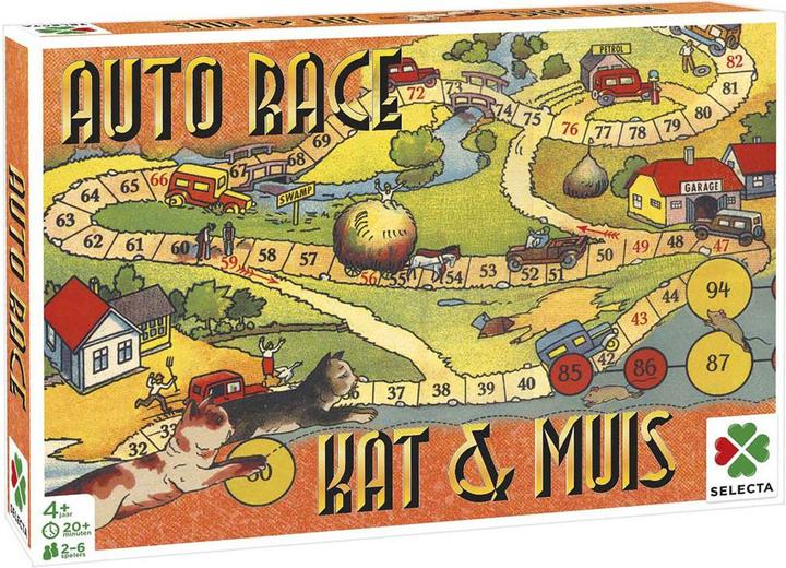 Actual product image Selecta Spielzeug Brettspiel Spiele aus der Vergangenheit - Autorennen/Katz & Maus