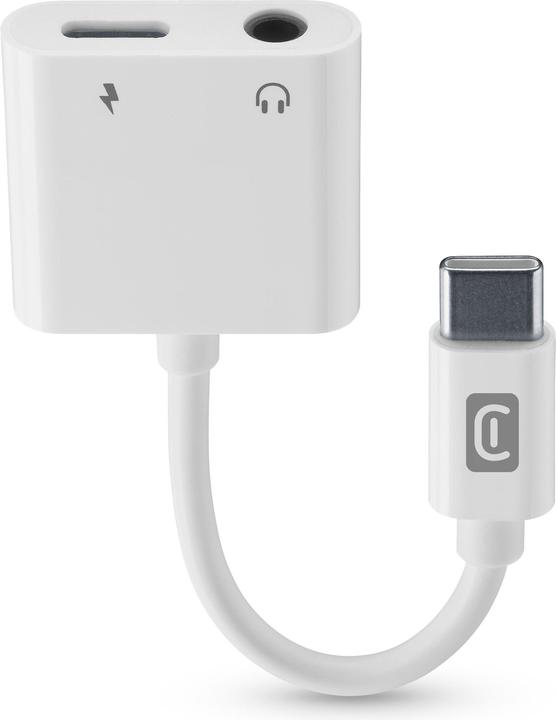Actual product image Cellularline Sound & Charge Type-C/ 3.5mm Adapter White (USB Type C, 3.5mm jack, USB Type C)