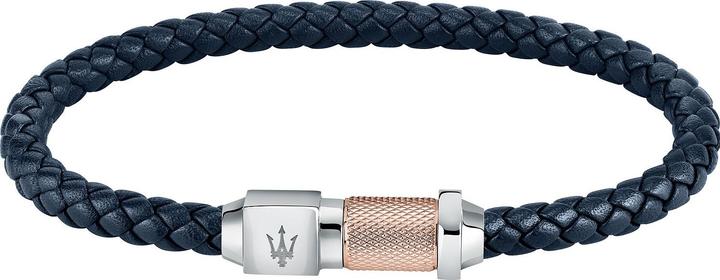 Produktbild Maserati Leather Armband (22 cm, Edelstahl, Leder, Recycelt)