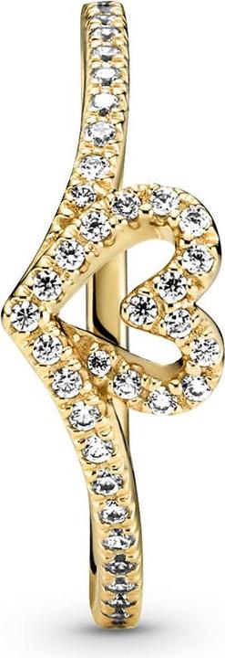 Produktbild Pandora 14k Gold Timeless Wishbone Funkelndes Herz Ring (50)