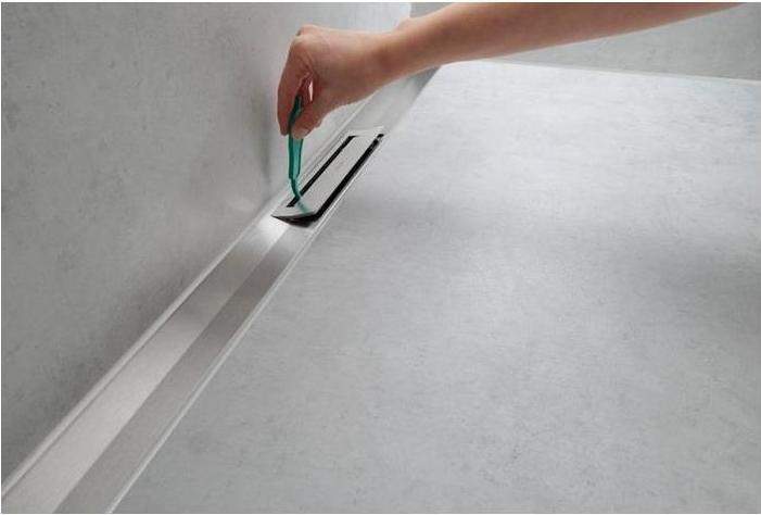 Actual product image hansgrohe HG shower channel RainDrain Flex kb. Wd-mon 1000mm stainless steel brushed (1175 mm)