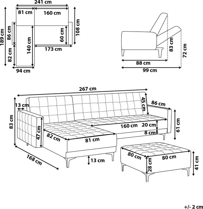 Produktbild Beliani Aberdeen (Ecksofa)