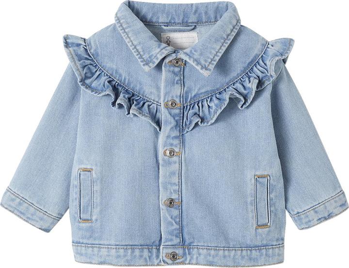 Vertbaudet Baby Jeansjacke mit Volants Oeko-Tex