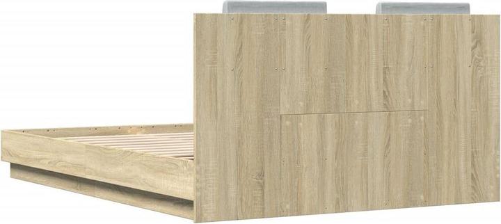 Produktbild VidaXL Bettgestell mit Kopfteil Sonoma-Eiche (150 x 200 cm)