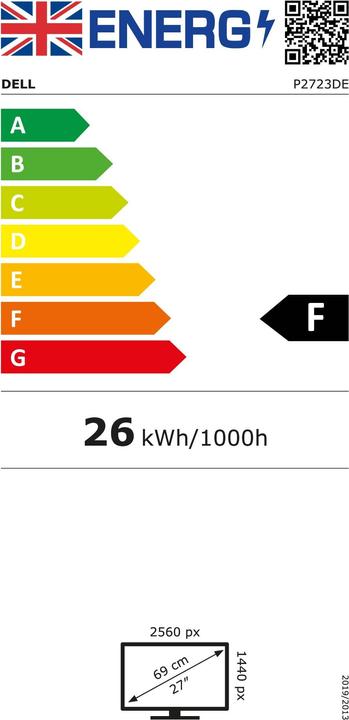 Energie-Label Dell P2723DE (2560 x 1440 Pixel, 27")