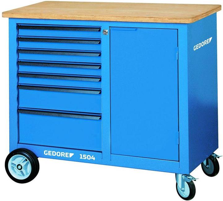 Actual product image Gedore Rolling workbench with 7 drawers and vice (110 cm, 55 cm)