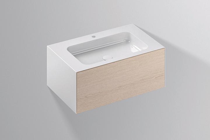 Produktbild Alape WP.Folio1 Waschplatz, 804x350x500mm, Waschtischunterschrank 1 Vollauszug, Waschtisch mit Hahnl