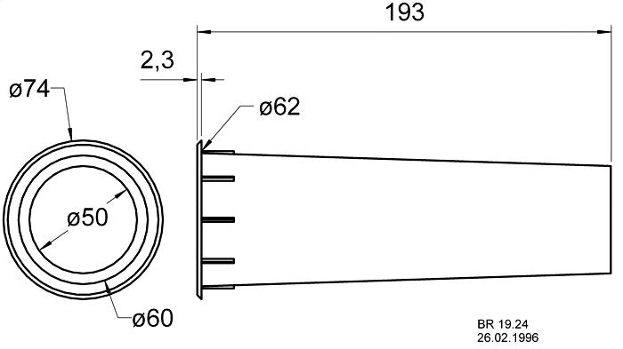 Actual product image Visaton Bass reflex tube BR 19.24