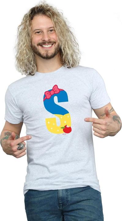 Actual product image Disney Mens Alphabet S Is For Snow White T-Shirt (S)