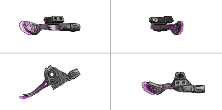 Actual product image BikeYoke Control lever Triggy Alpha lever Short version, without clamp