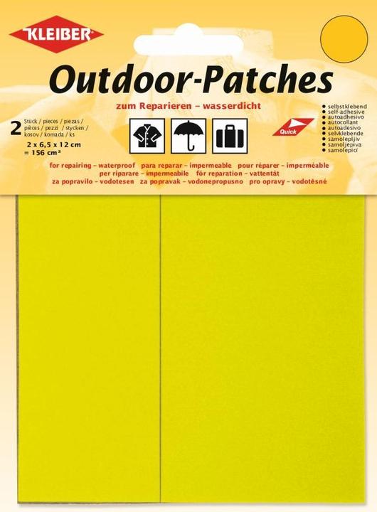 Image du produit Kleiber Outdoor-Patches, autocollants, 65 x 120 mm, jaune fluo, pour réparer les surfaces lisses (1 x)