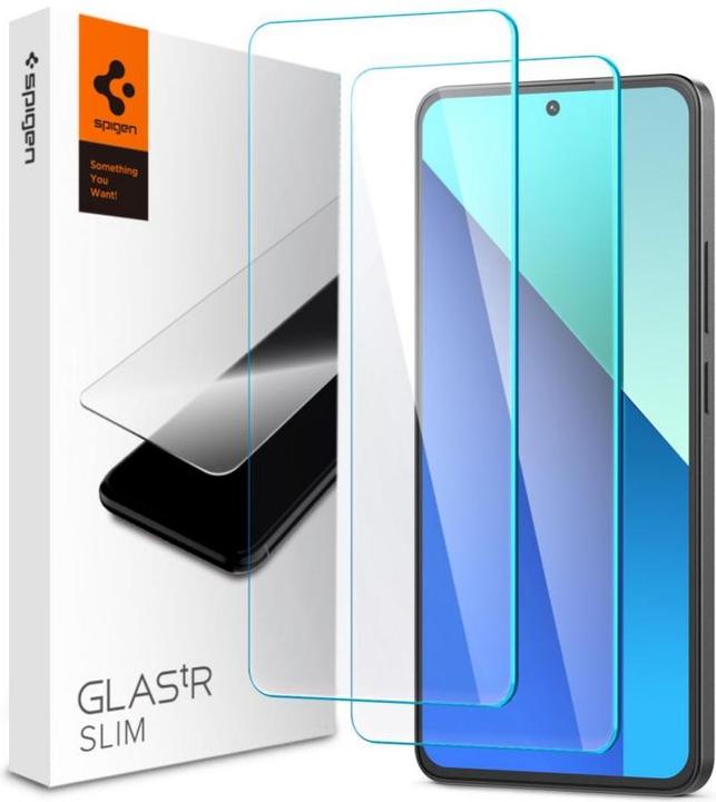 Immagine prodotto Spigen Glas.TR Slim Xiaomi Redmi Note 13 4G/LTE 2szt./2pcs AGL08295 szkło hartowane (2 Pezzo/i, Xiaomi Redmi Note 13)