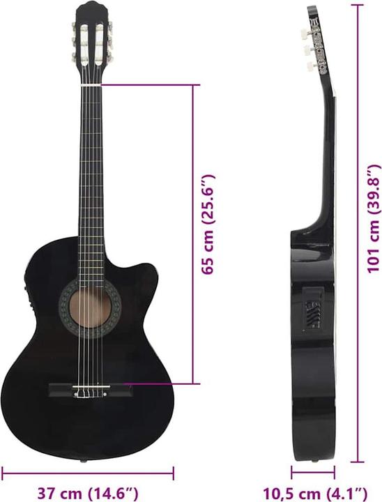 Produktbild VidaXL Yelva (Akustik Gitarre, Hartplastik, Lindenholz)