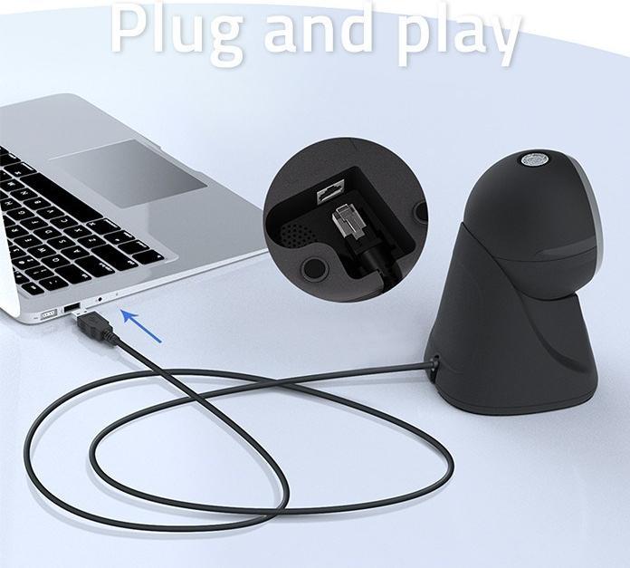 Image du produit Qoltec Lecteur de précision de bureau Lecteur de codes à barres 1D et QR | 2D