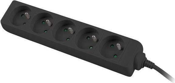 Produktbild Lanberg PS0-05E-0300-BK Verlängerungskabel 5 AC-Ausgänge Indoor (5 x, CEE 7/5, 3 m)