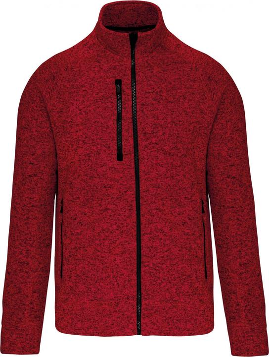 Kariban Melierte Jacke mit Reissverschluss