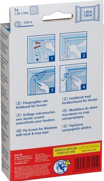 Actual product image tesa Fly screen window, white (130 x 150 cm)