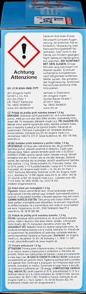 Nutritional values and ingredients dm Denkmit Anti-scale powder